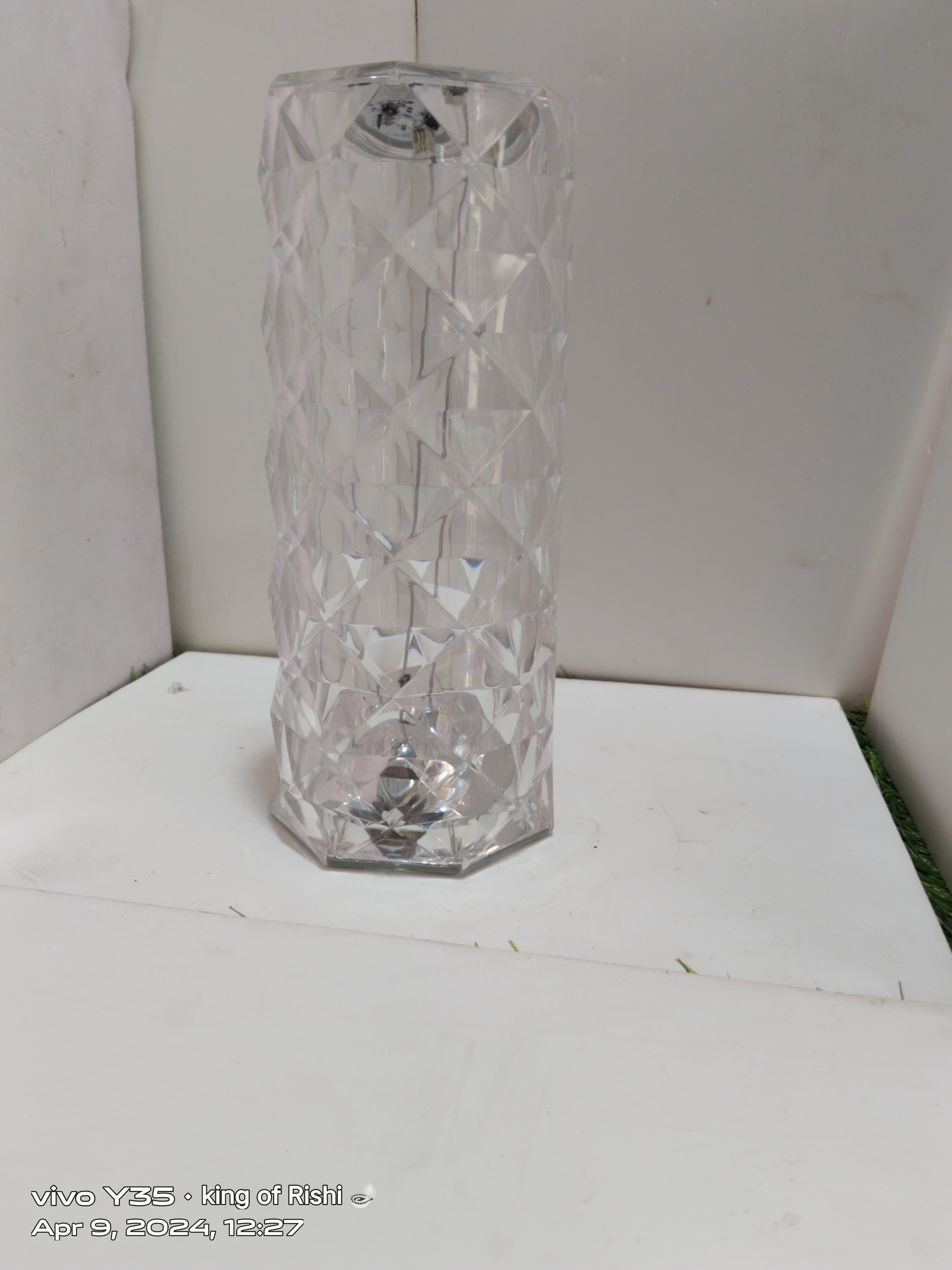 BAAL Remote Control Crystal Table Lamp Torch with Led Light Changing Effect for Bedroom and Living R